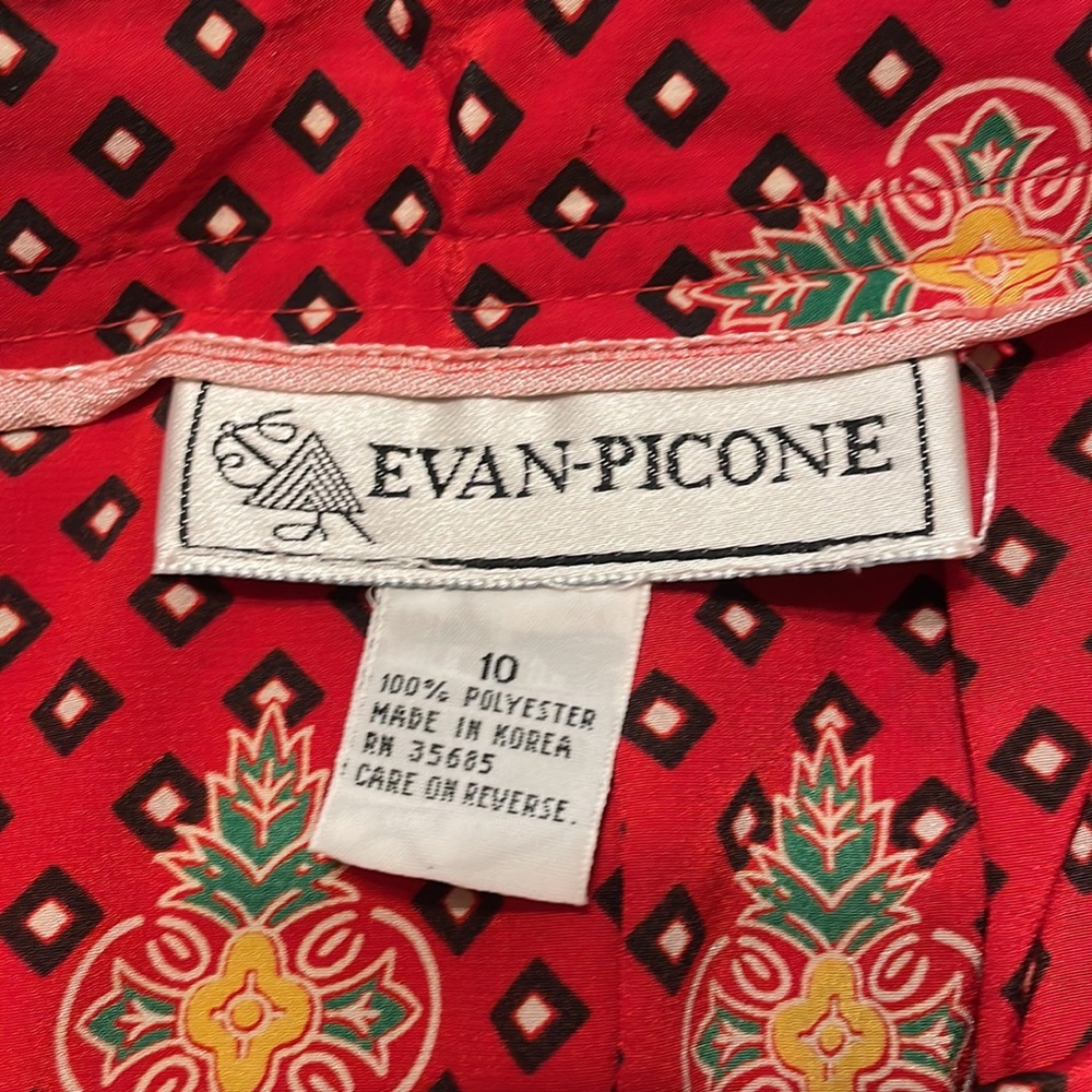 Evan Picone vintage Beautiful festive 3 piece skirt set. (Mlb) - Picture 13 of 16